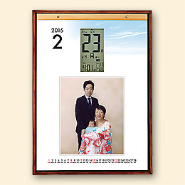 木製フレーム・ピクチャーカレンダー・背景柄カラータイプ
